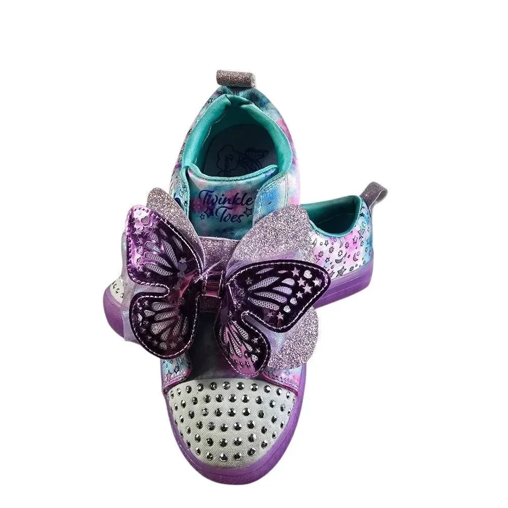 Skechers Kids Sneakers with Pink and Purple Butterfly